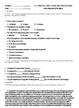 Đề kiểm tra chất lượng đầu năm môn Tiếng Anh Lớp 8 (Thí điểm) - Năm học 2019-2020 (Có đáp án)